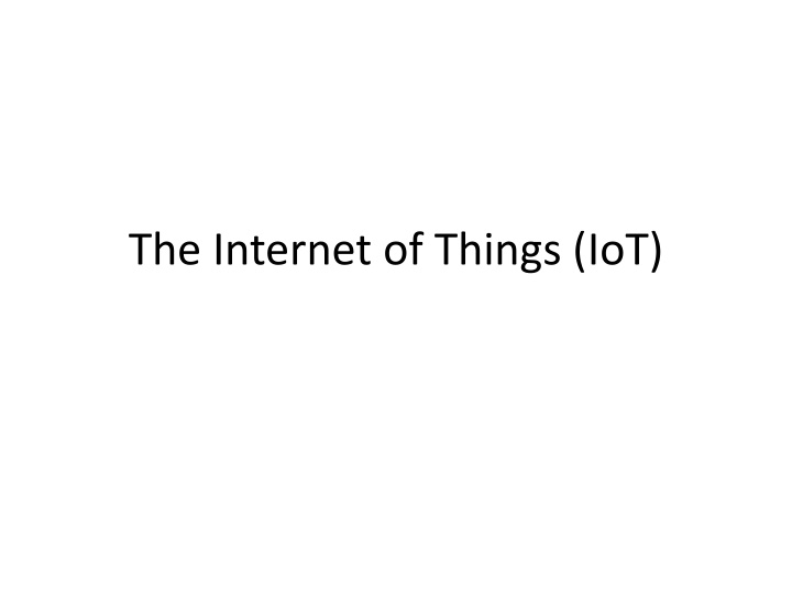 the internet of things iot