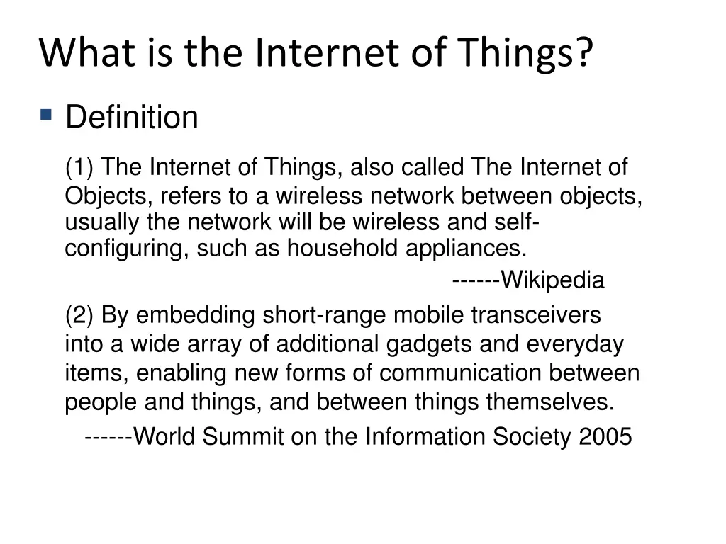 what is the internet of things definition