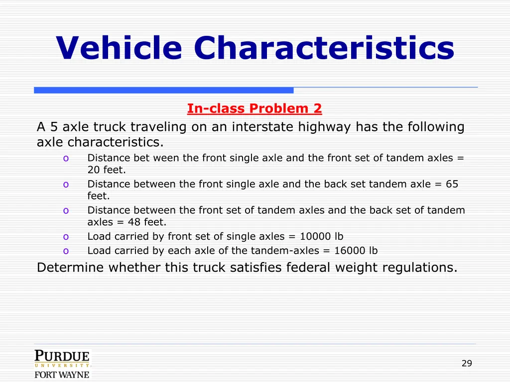 vehicle characteristics 1