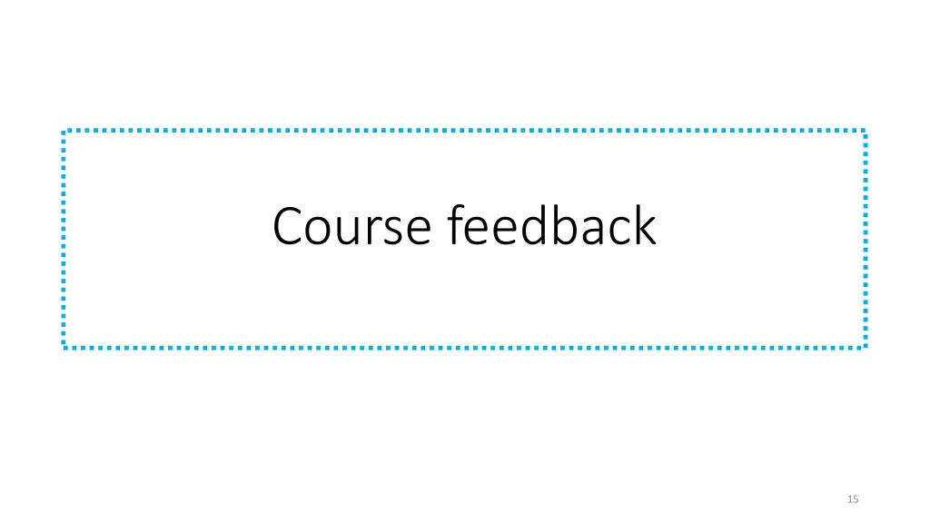 course feedback