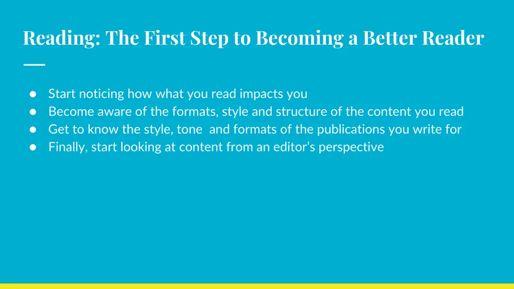 reading the first step to becoming a better reader