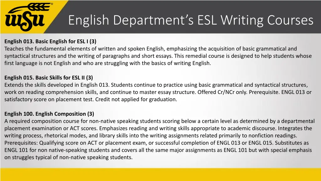 english department s esl writing courses