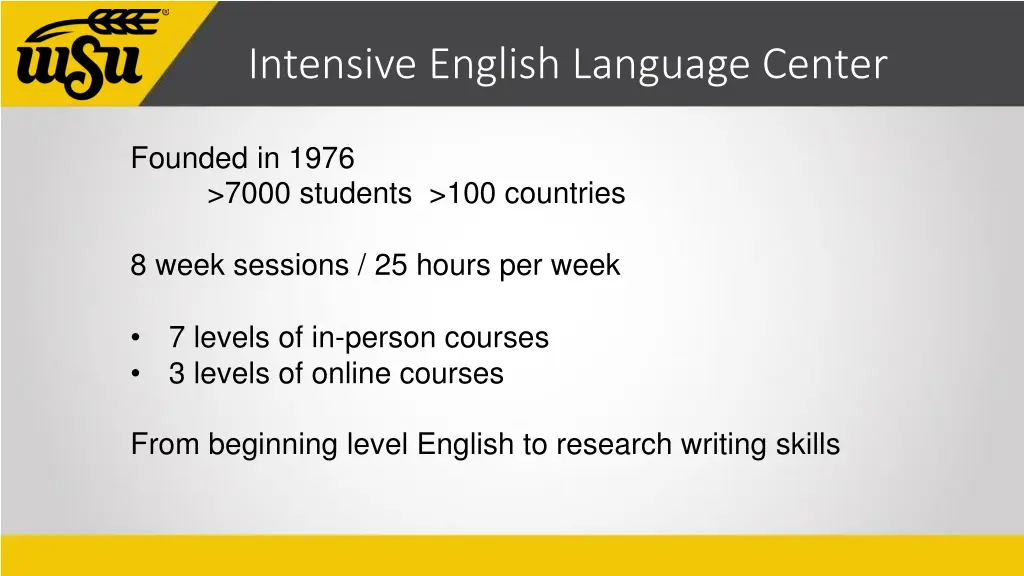 intensive english language center