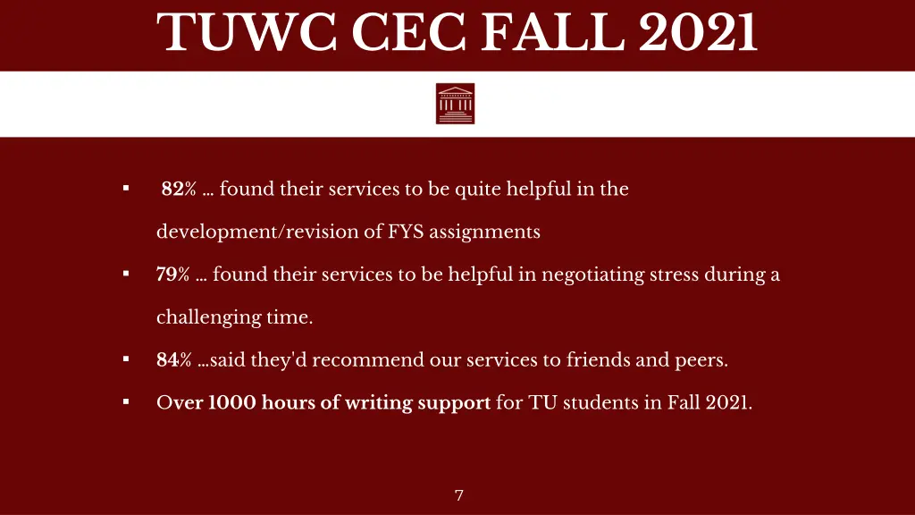 tuwc cec fall 2021