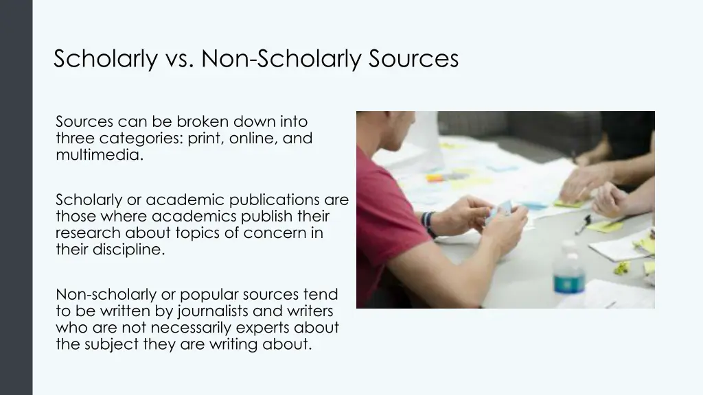 scholarly vs non scholarly sources