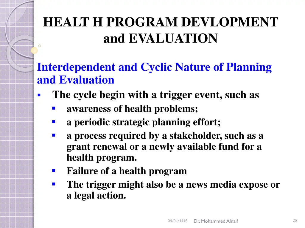 healt h program devlopment and evaluation 21