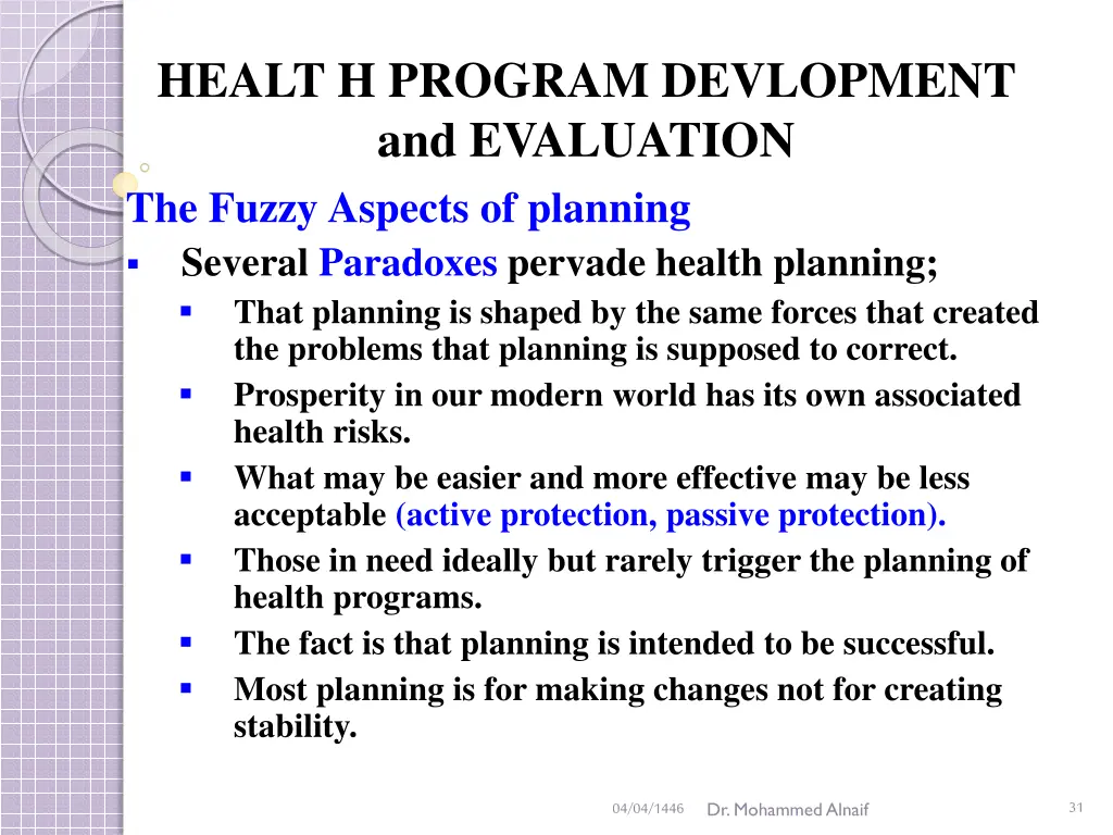 healt h program devlopment and evaluation 26