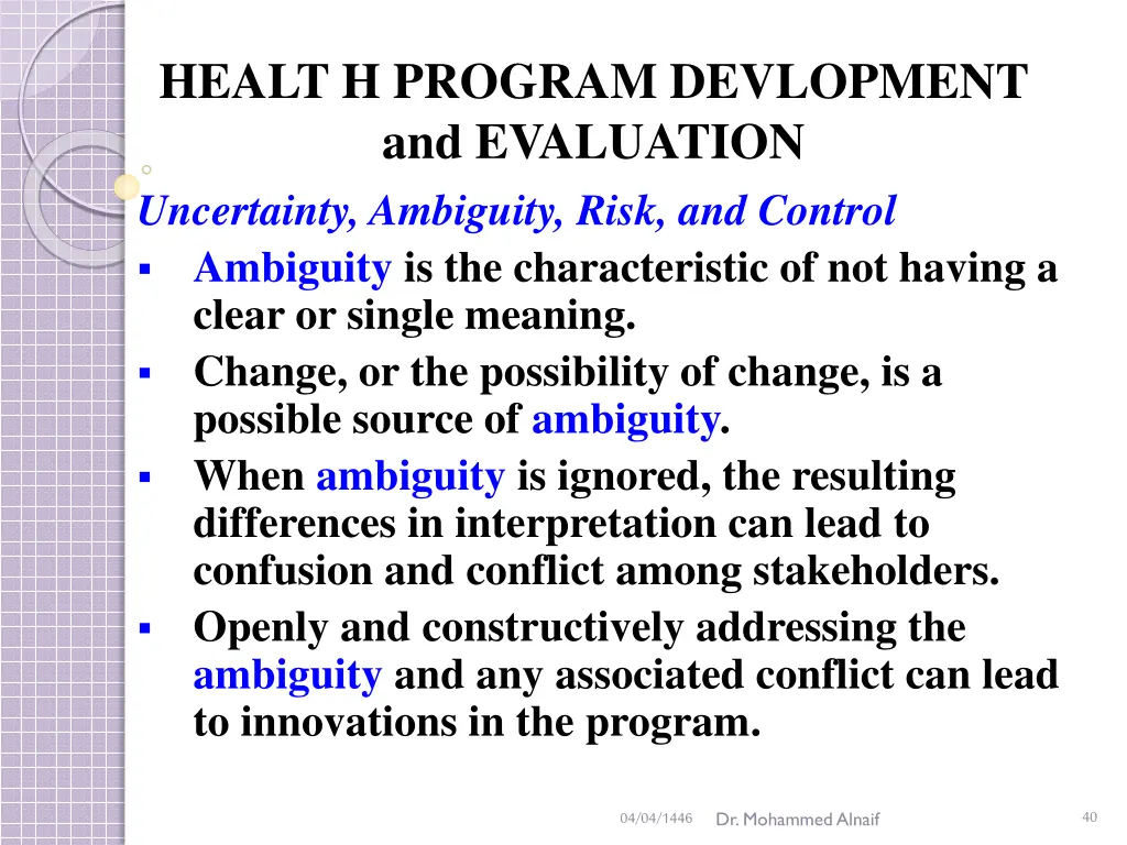 healt h program devlopment and evaluation 34