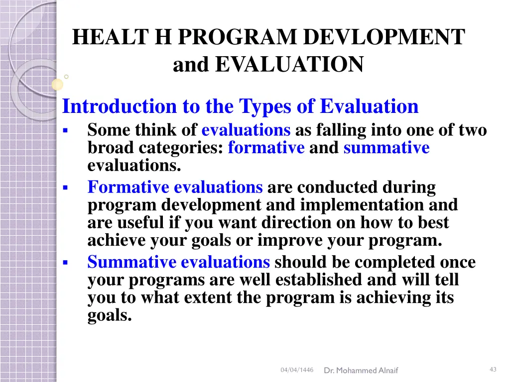 healt h program devlopment and evaluation 37