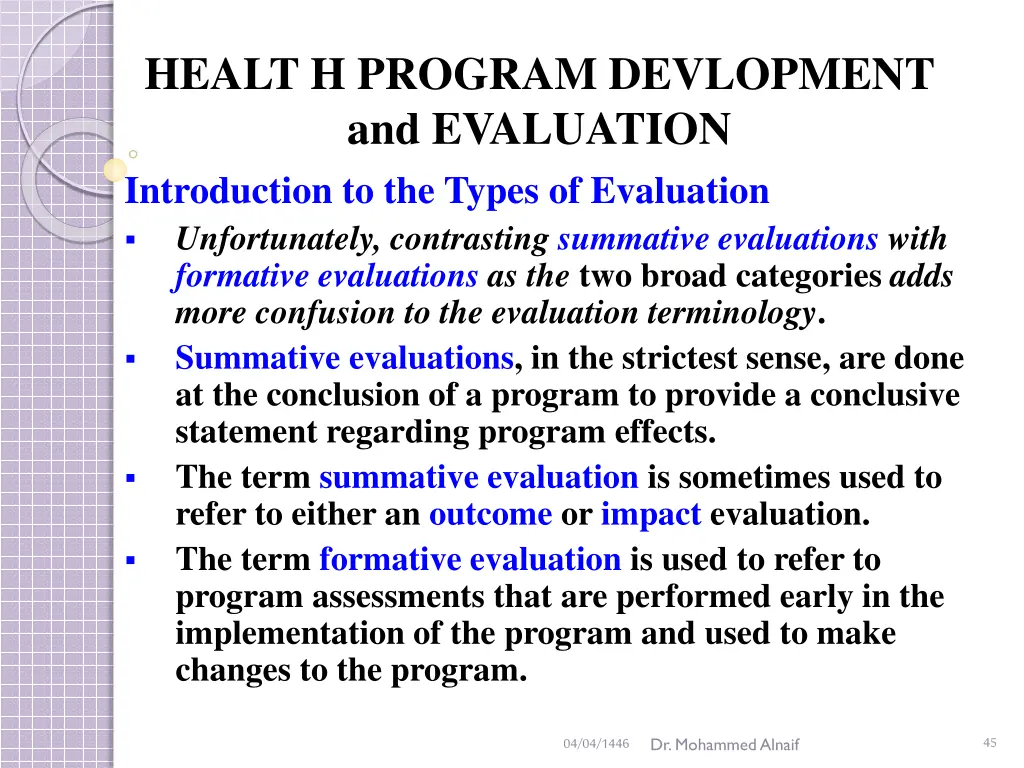 healt h program devlopment and evaluation 39