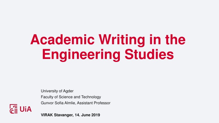 academic writing in the engineering studies