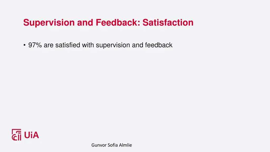 supervision and feedback satisfaction