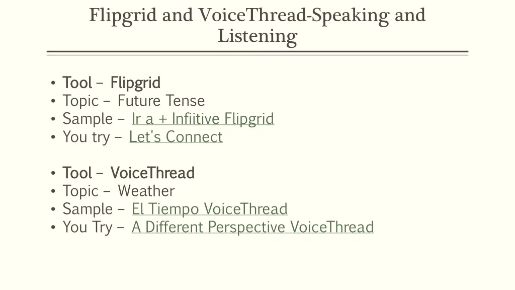 flipgrid and voicethread speaking and listening