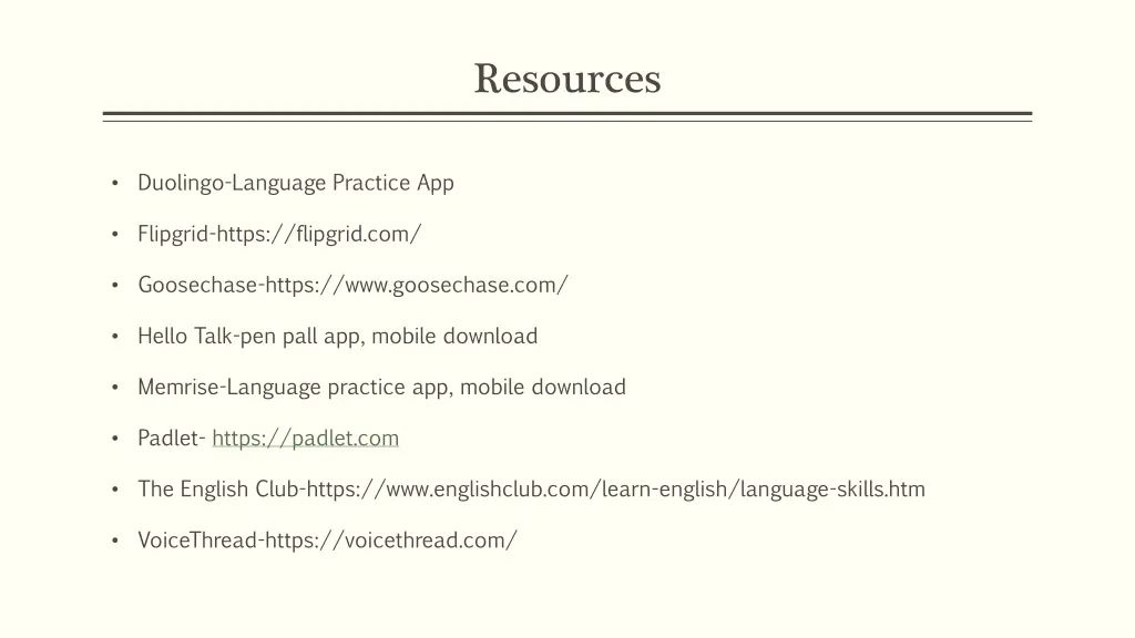 resources