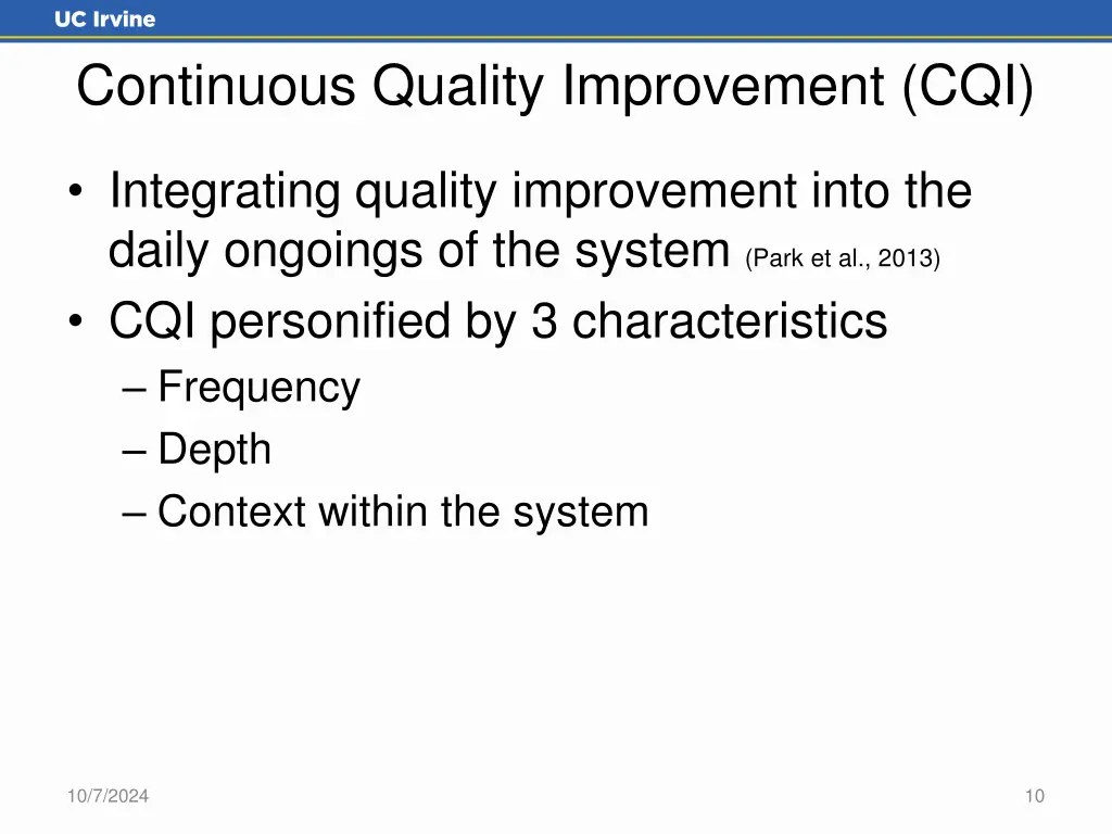 continuous quality improvement cqi