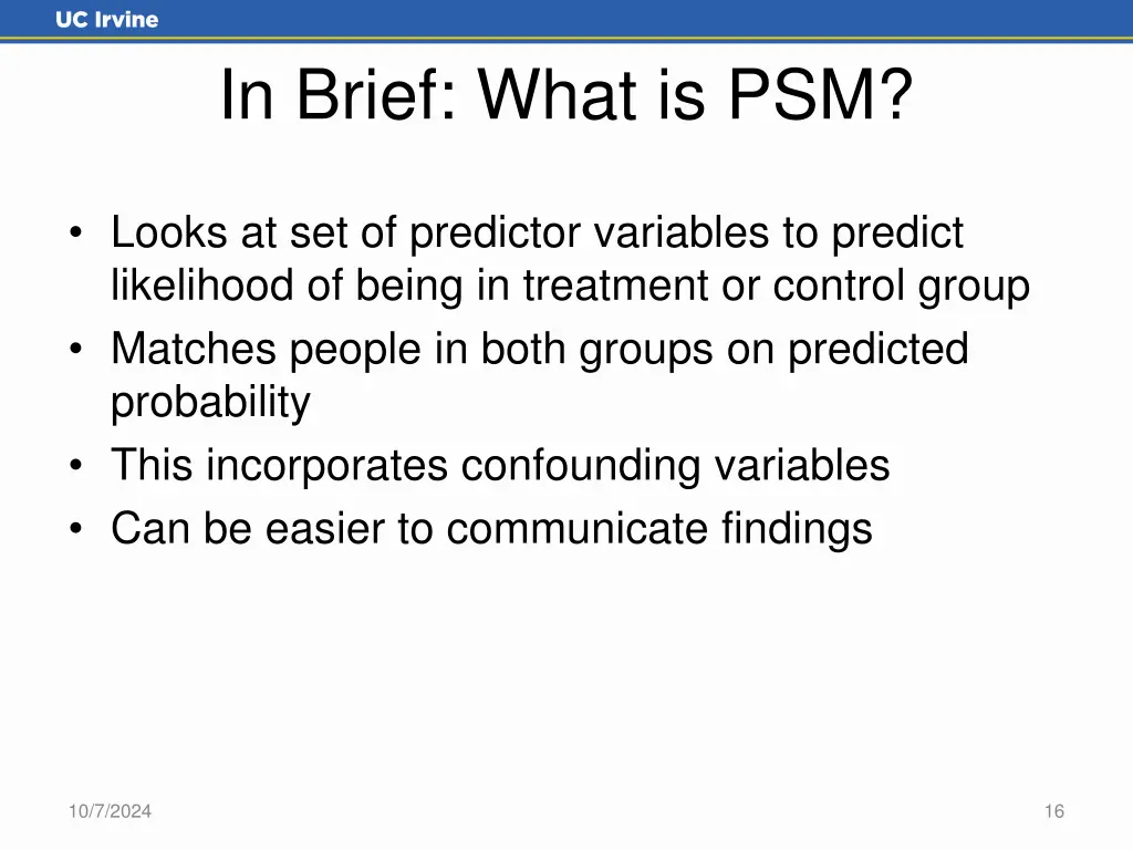 in brief what is psm