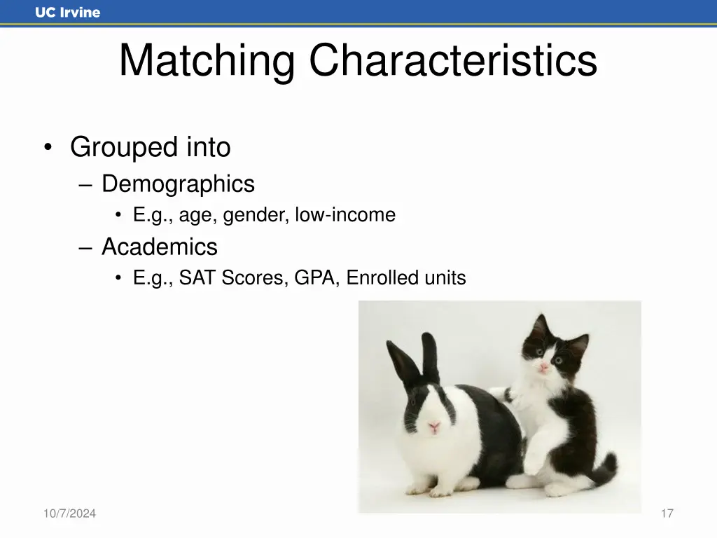 matching characteristics