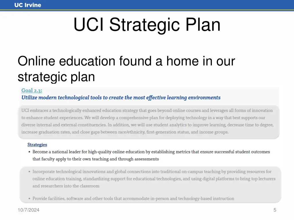 uci strategic plan