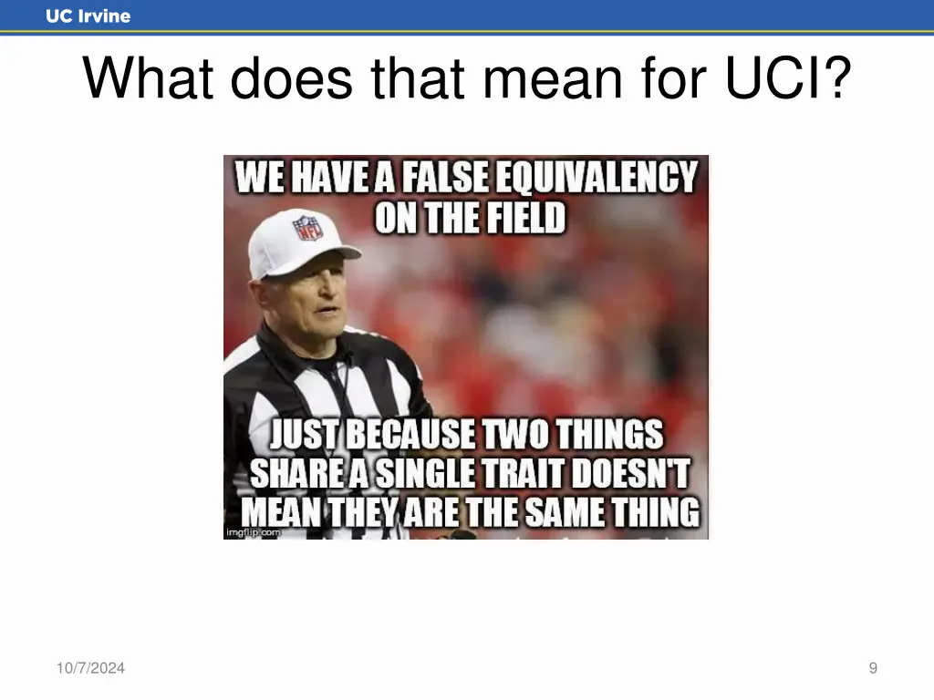 what does that mean for uci