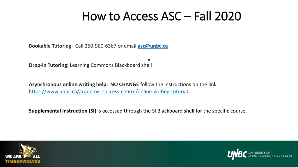 how to access asc how to access asc fall 2020