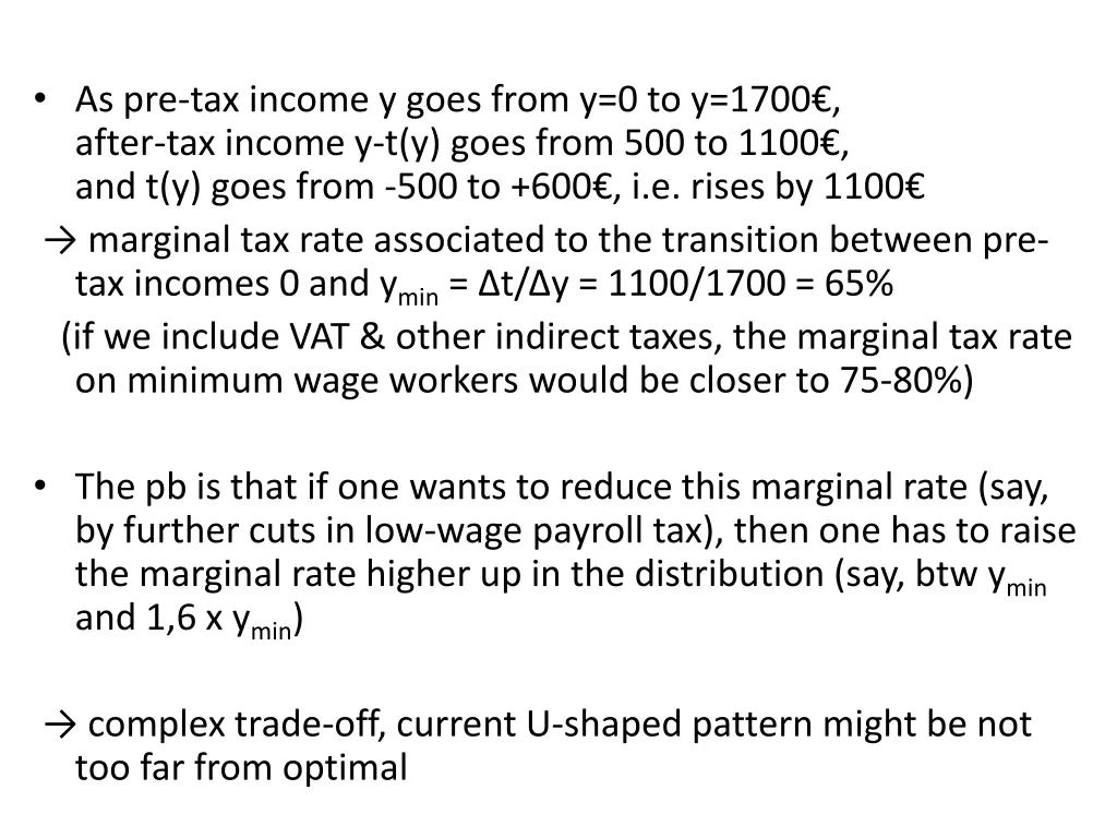 as pre tax income y goes from y 0 to y 1700 after