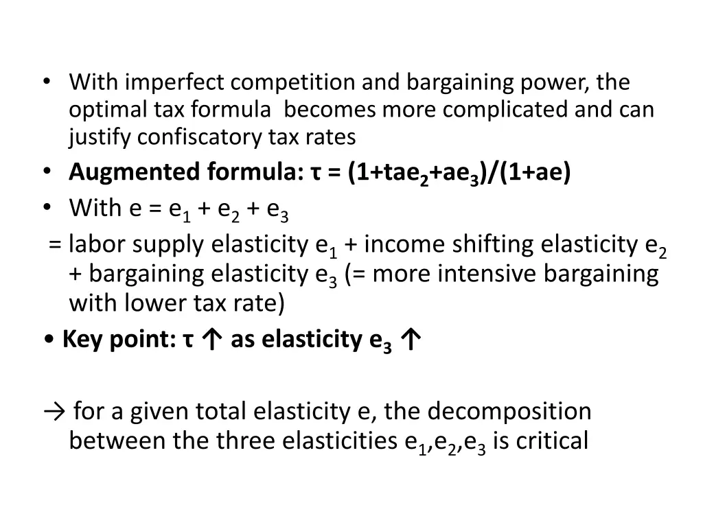 with imperfect competition and bargaining power