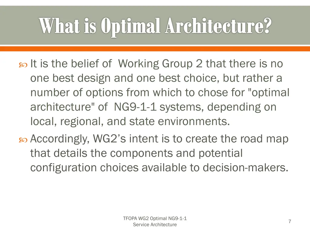 what is optimal architecture