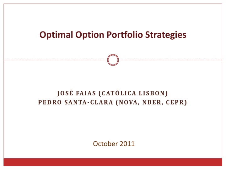 optimal option portfolio strategies