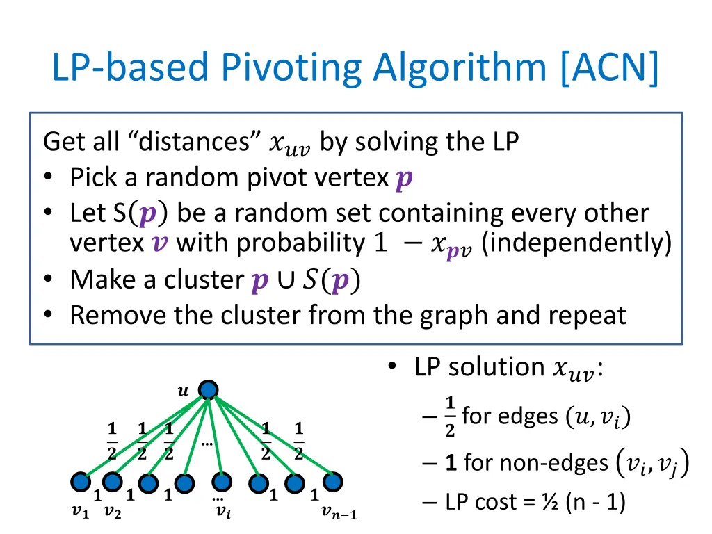 lp based pivoting algorithm acn 1