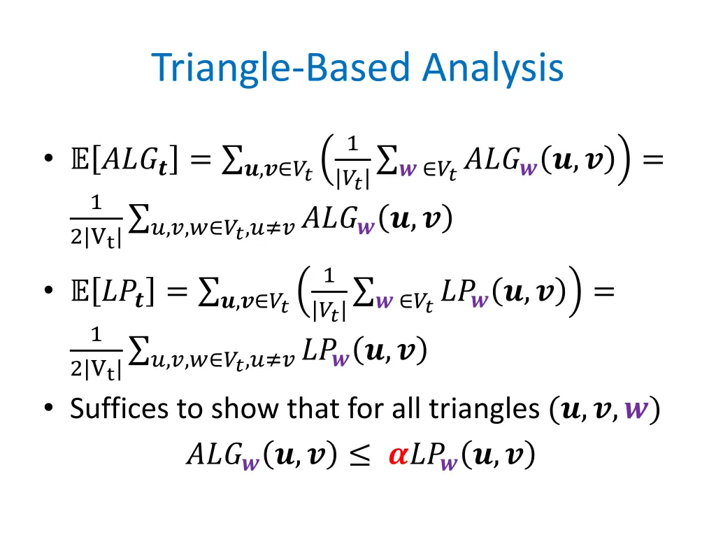 triangle based analysis