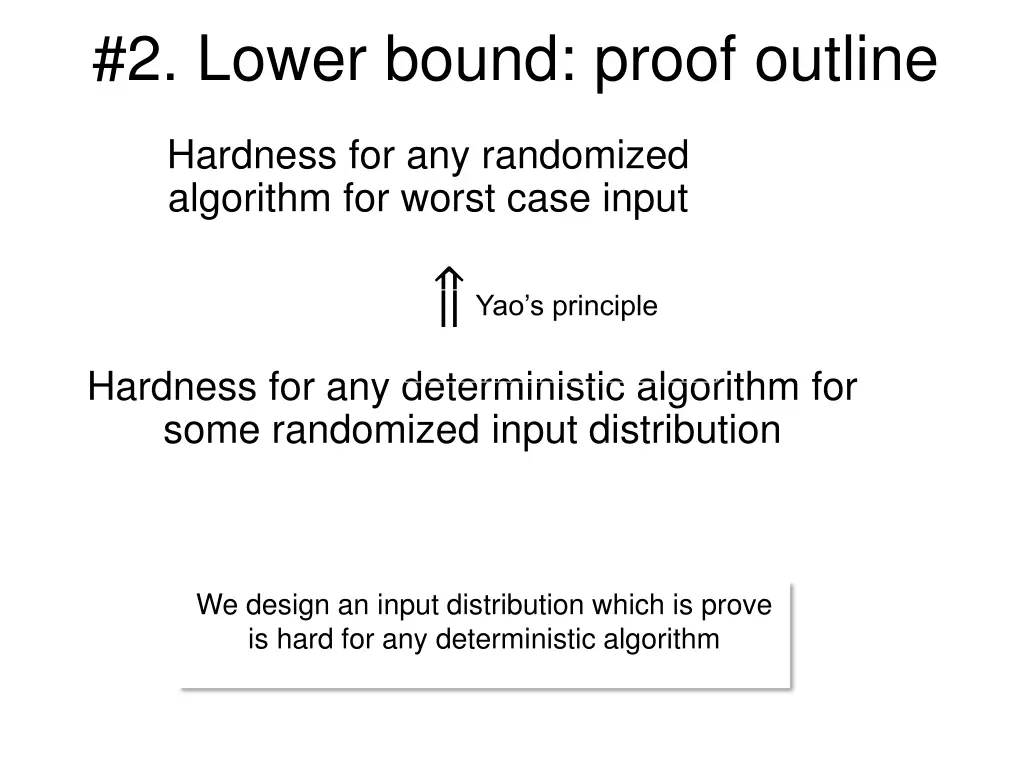 2 lower bound proof outline