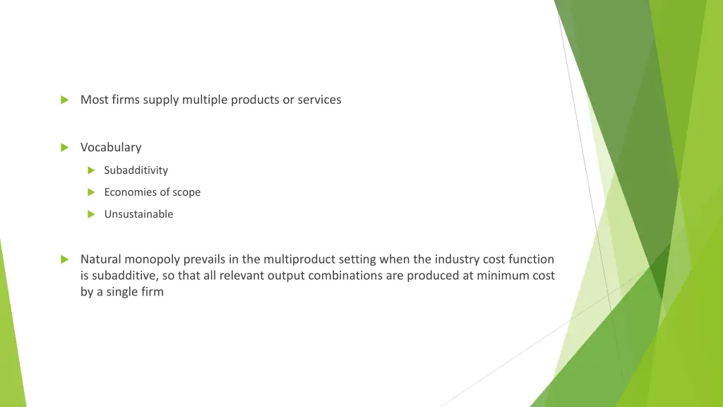 most firms supply multiple products or services