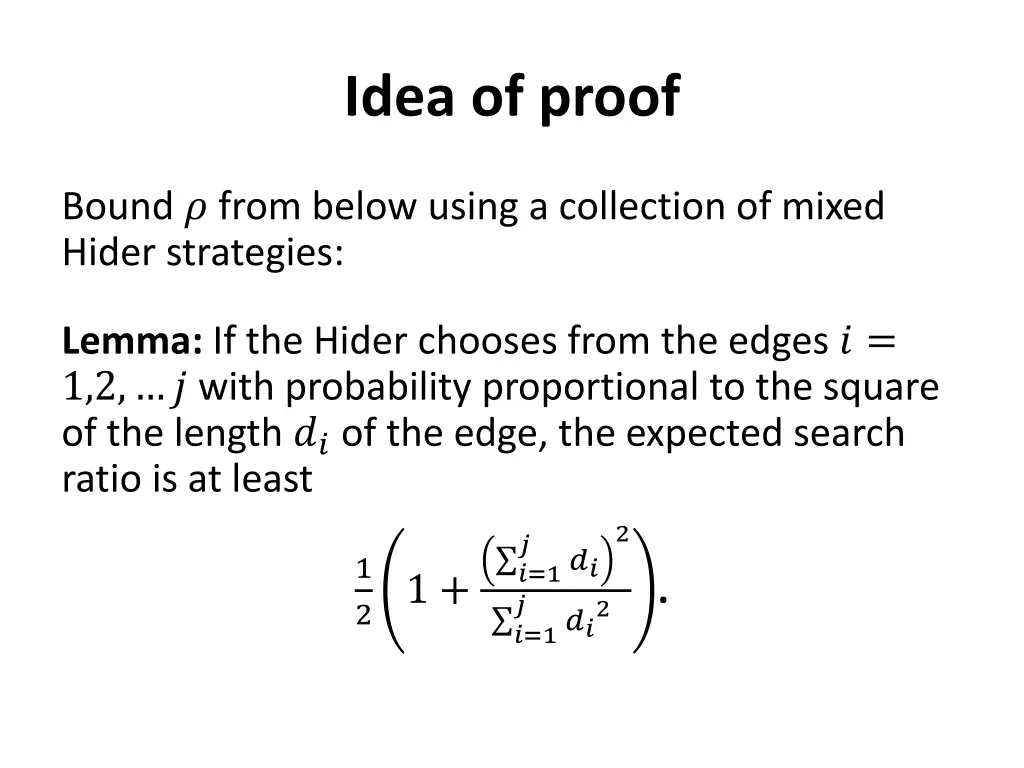 idea of proof