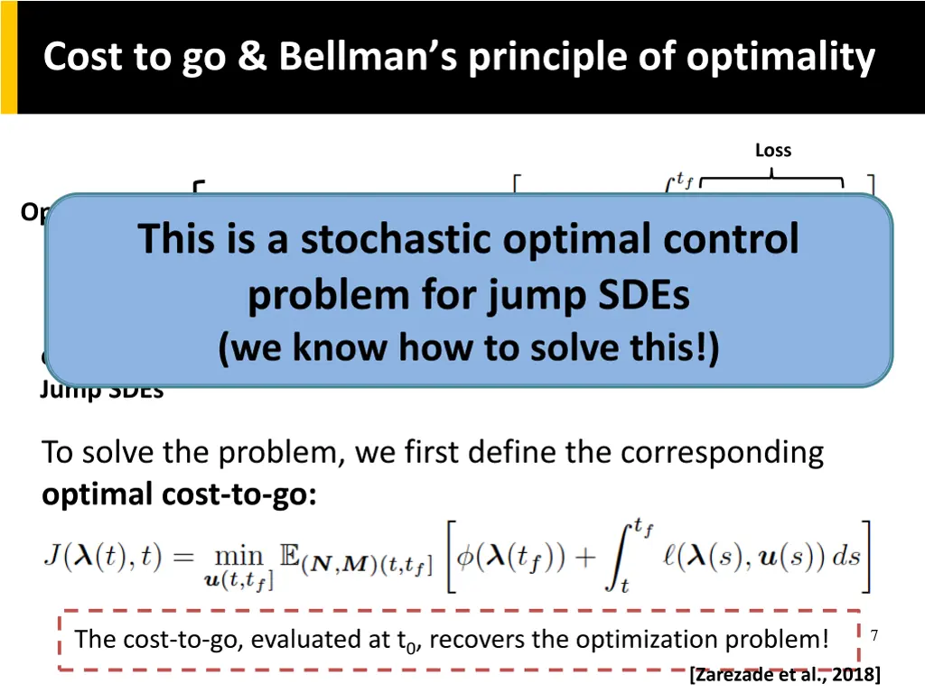 cost to go bellman s principle of optimality 1