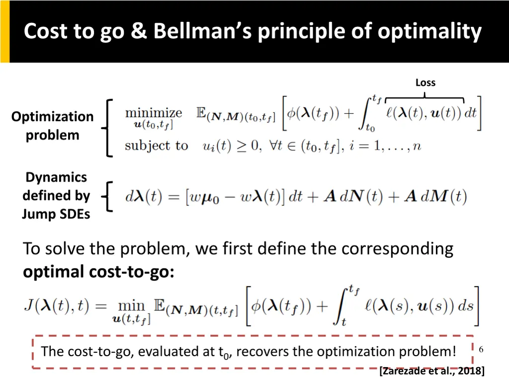 cost to go bellman s principle of optimality