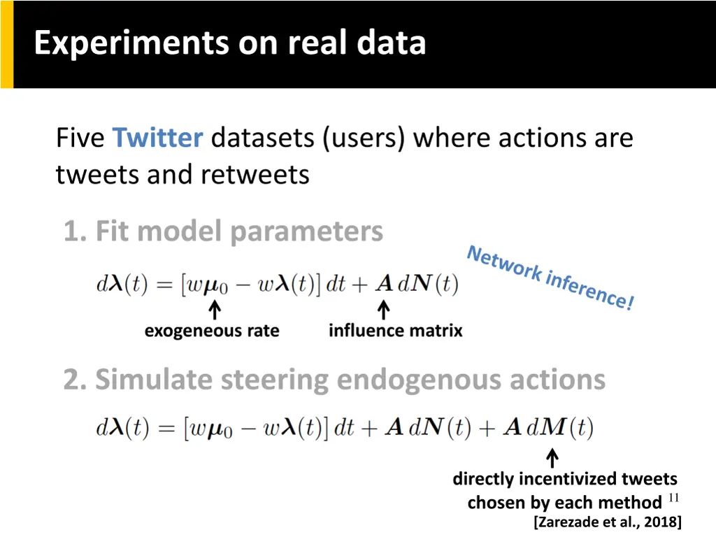 experiments on real data