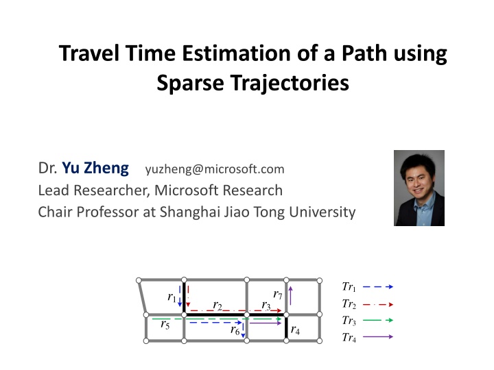 travel time estimation of a path using sparse