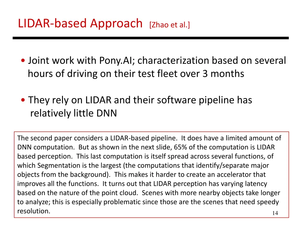 lidar based approach zhao et al