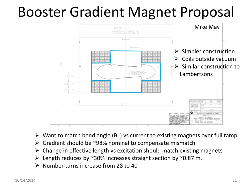 booster gradient magnet proposal