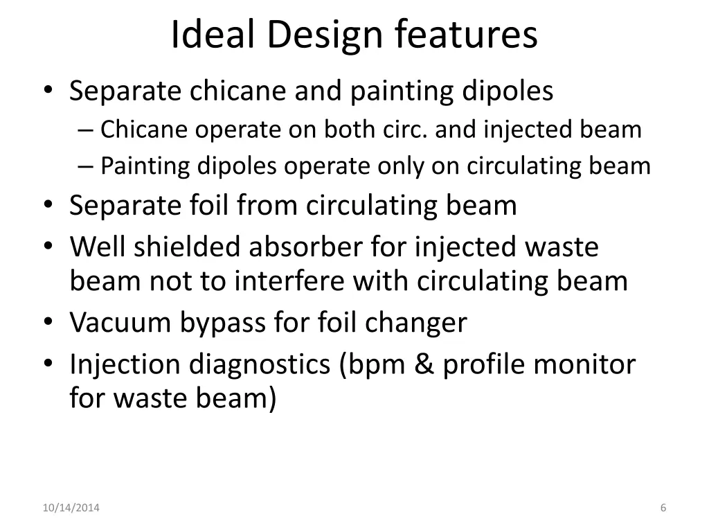 ideal design features separate chicane