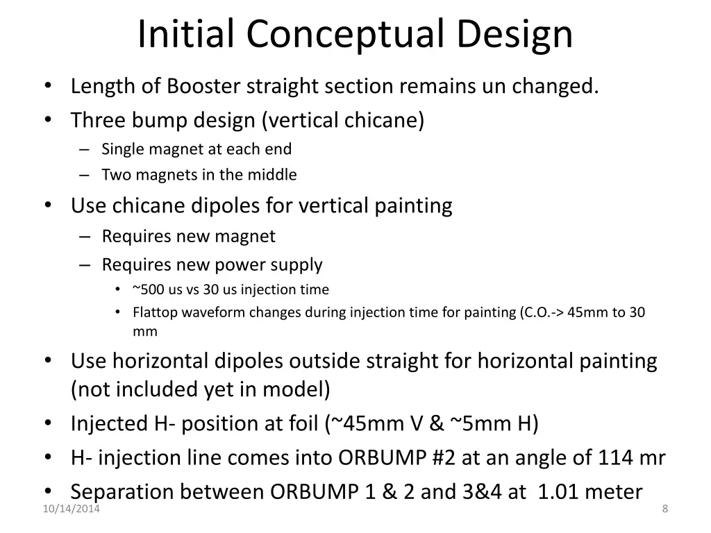 initial conceptual design