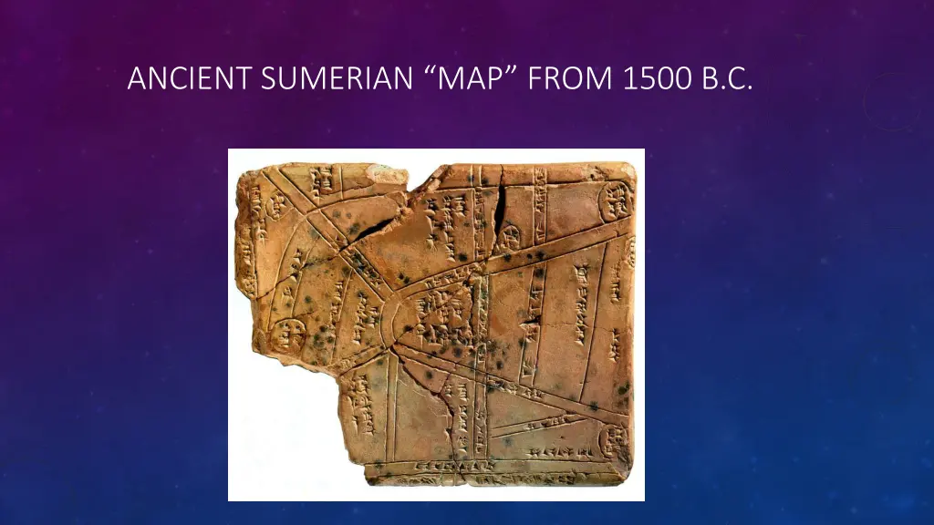 ancient sumerian map from 1500 b c