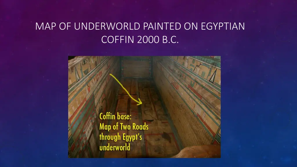 map of underworld painted on egyptian coffin 2000