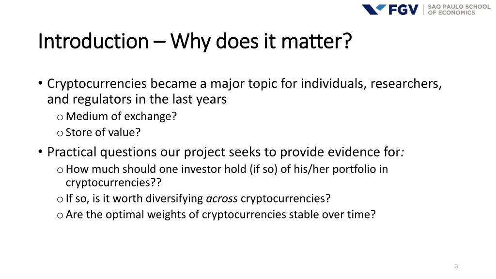 introduction introduction why does it matter