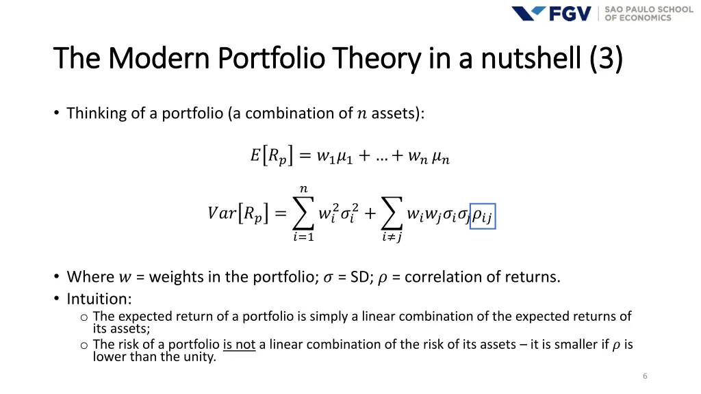 the modern portfolio theory in a nutshell 2