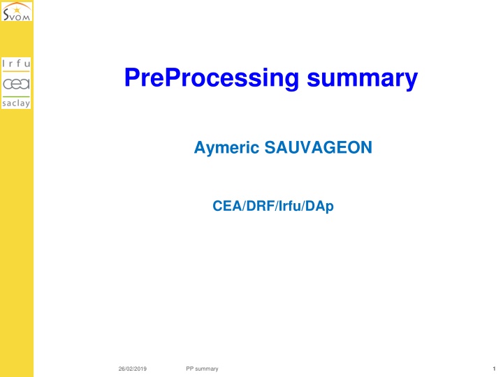 preprocessing summary