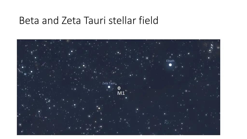 beta and zeta tauri stellar field