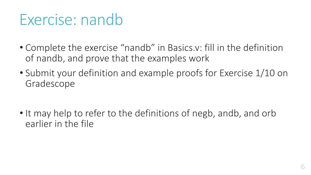 exercise nandb