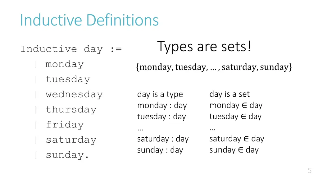 inductive definitions