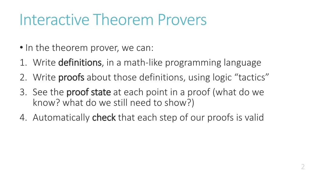 interactive theorem provers